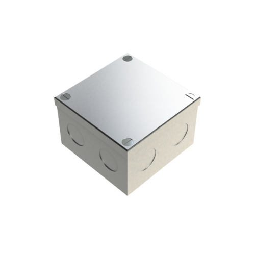 75mm x 75mm x 50mm Galvanised Adaptable Box With Knockouts