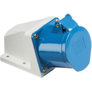 240V IP44 16A Angled Surface Mount Socket 2P+E