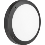 Knightsbridge SHE1BEM 230V IP65 18W LED Round Bulkhead CCT with Emergency Black