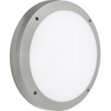 Knightsbridge SHE1GEM 230V IP65 18W LED Round Bulkhead CCT with Emergency Grey