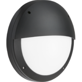 Knightsbridge SHE2B 230V IP65 18W LED Eyelid Bulkhead CCT Black
