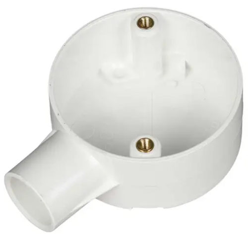 25mm White PVC Conduit Terminal Box